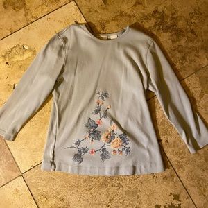 😍Covington girls 8-10 (fit) Blue Floral Shirt Top